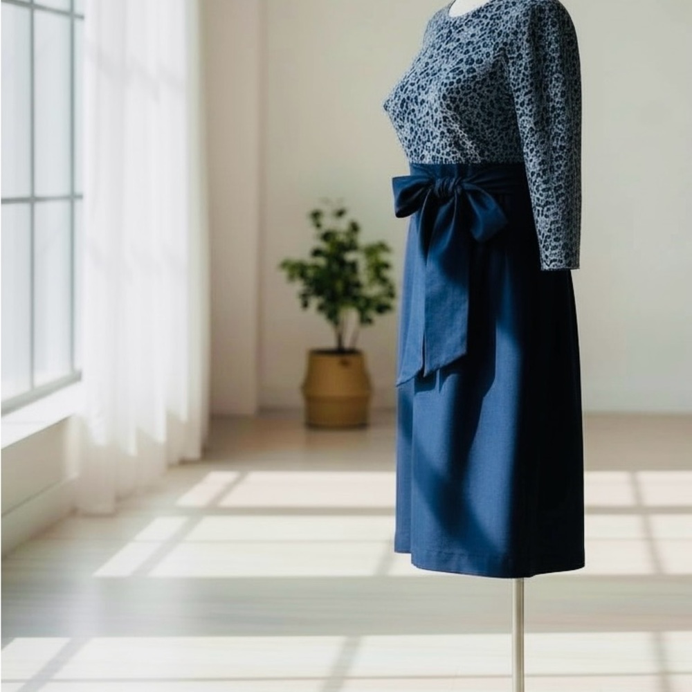 Jessica Howard Blue and Gold Sequin Dress